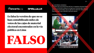 Es falsa la versión de que no se han contabilizado miles de votos de las cajas de material electoral encontradas en la vía pública en Lima