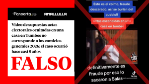Video de supuestas actas electorales ocultadas en una casa en Tumbes no corresponde a los comicios generales 2026: el caso ocurrió hace casi 8 años