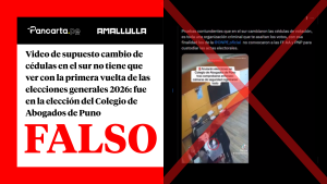 Video de supuesto cambio de cédulas en el sur no tiene que ver con la primera vuelta de las elecciones generales 2026: fue en la elección del Colegio de Abogados de Puno