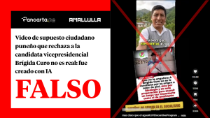 Video de supuesto ciudadano puneño que rechaza a la candidata vicepresidencial Brigida Curo no es real fue creado con IA