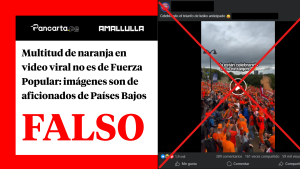 Multitud de naranja en video viral no es de Fuerza Popular imágenes son de aficionados de Países Bajos