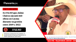 Es FALSO que Jaime Chávez ejecutó 160 obras en Cayma durante su gestión