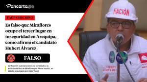 Es falso que Miraflores ocupe el tercer lugar en inseguridad en Arequipa, como afirmó el candidato Hubert Álvarez